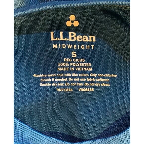 L.L. Bean blue long sleeve midweight shirt women's base layer top size small - Picture 6 of 6